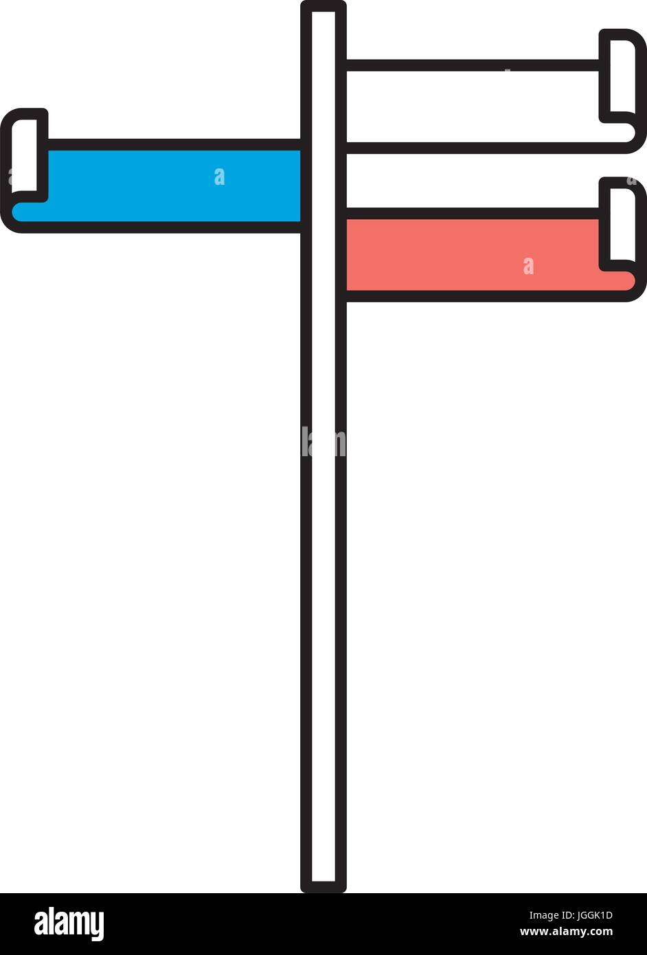 Section Bar Icon silhouette color sections bar with three banners Stock Vector Image ...