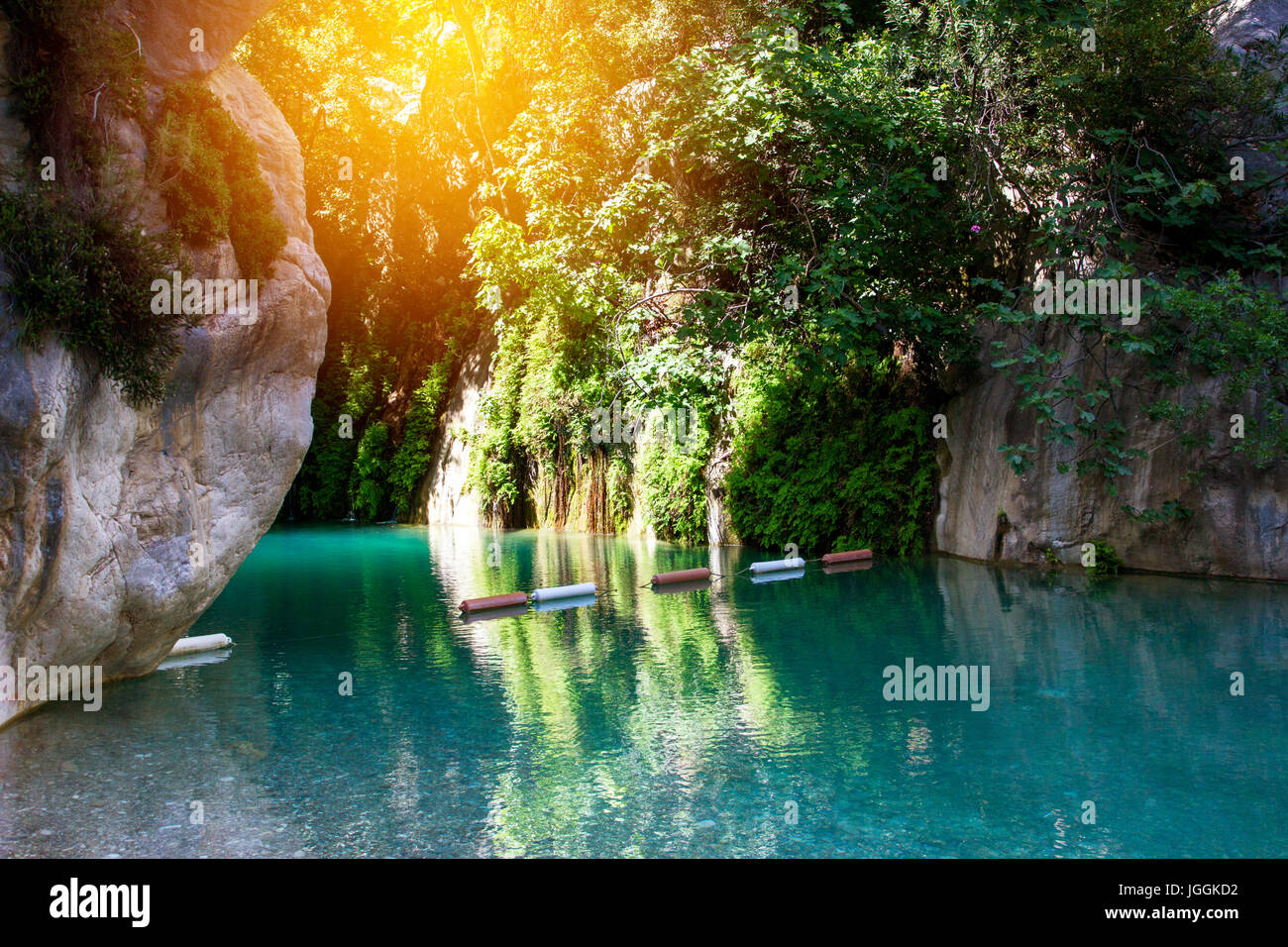 Goynuk Canyon, national nature park in Turkey, adventure and travel background Stock Photo