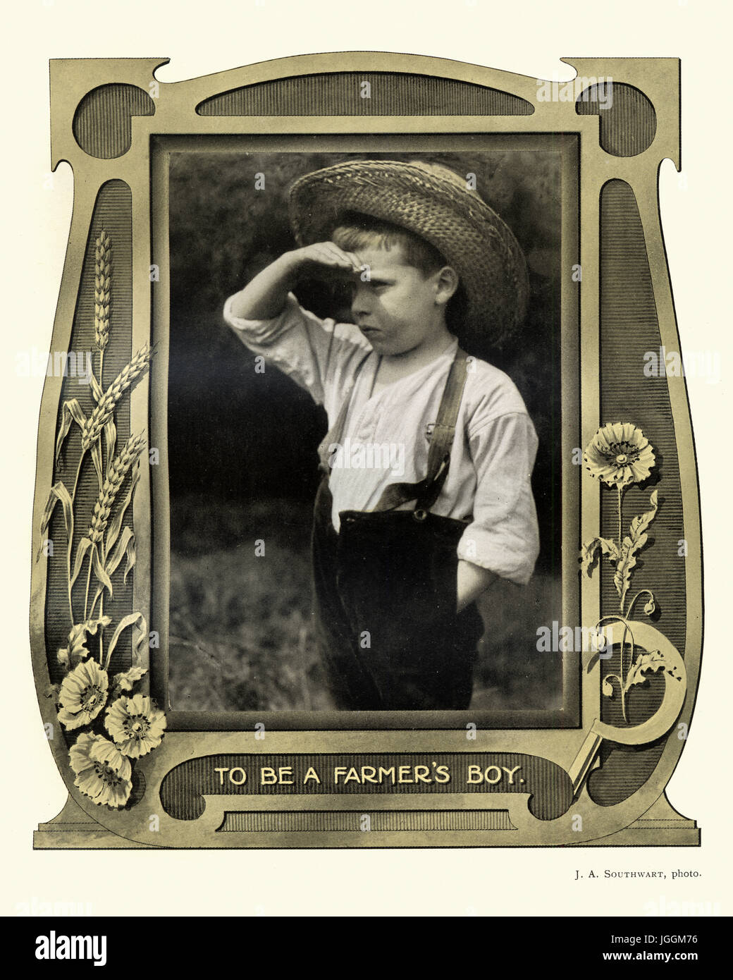 To be a farmer's boy, 1913, JA Southwart Stock Photo