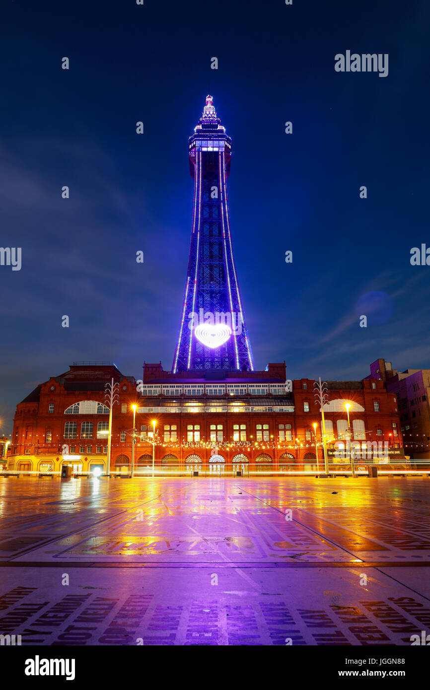 Blackpool; Tower; Comedy Carpet; Lancashire; UK Stock Photo