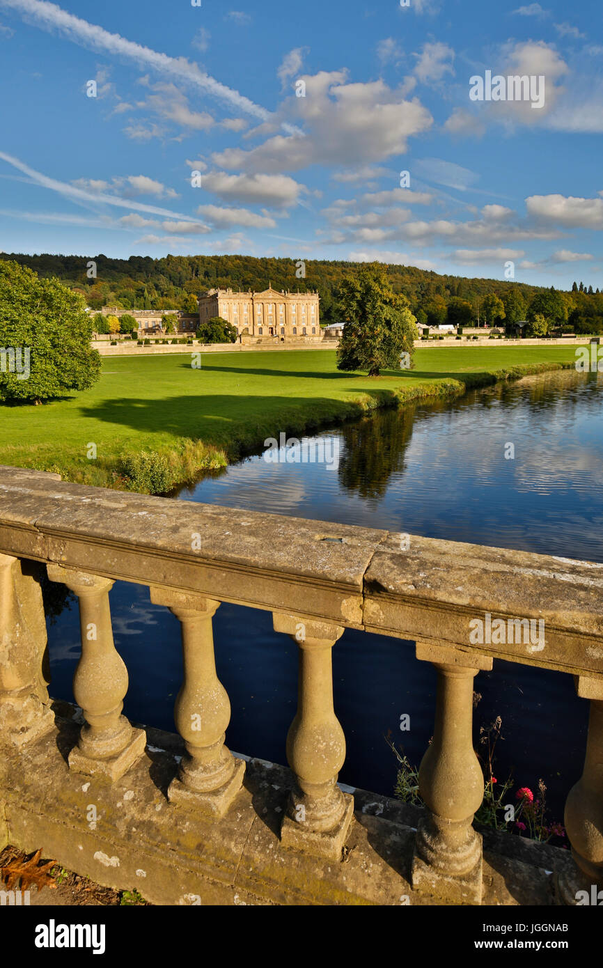 Chatsworth House and Grounds; Derbyshire; UK Stock Photo Alamy
