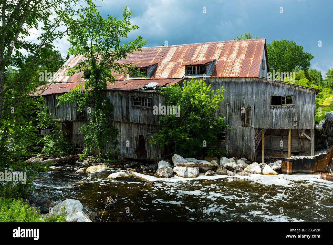Old saw mill Balaclava Gost Town Ontario Canada Stock Photo