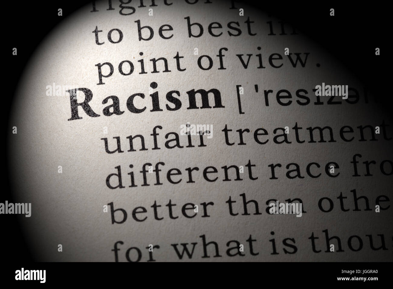 Fake Dictionary, Dictionary definition of the word Racism. including