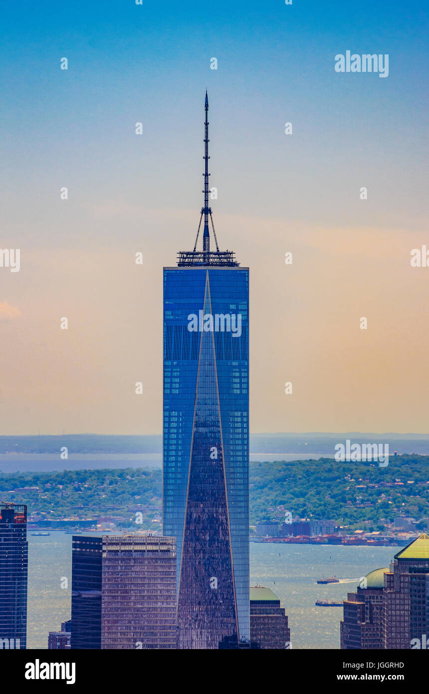New York City skyline, aerial view of Manhattan Stock Photo - Alamy