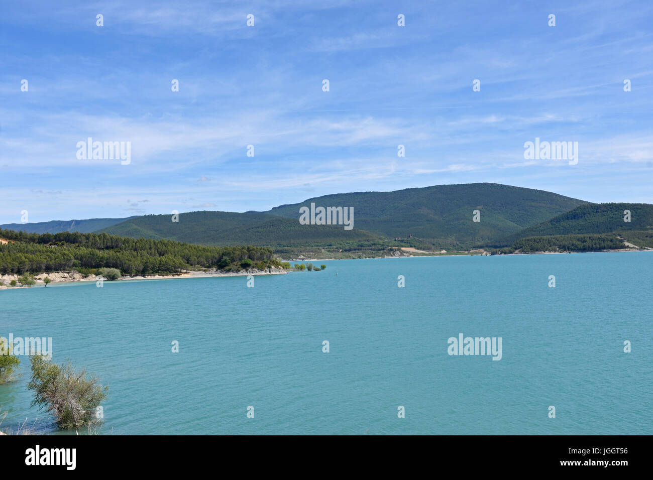 Yesa reservoir in Navarra, Spain Stock Photo
