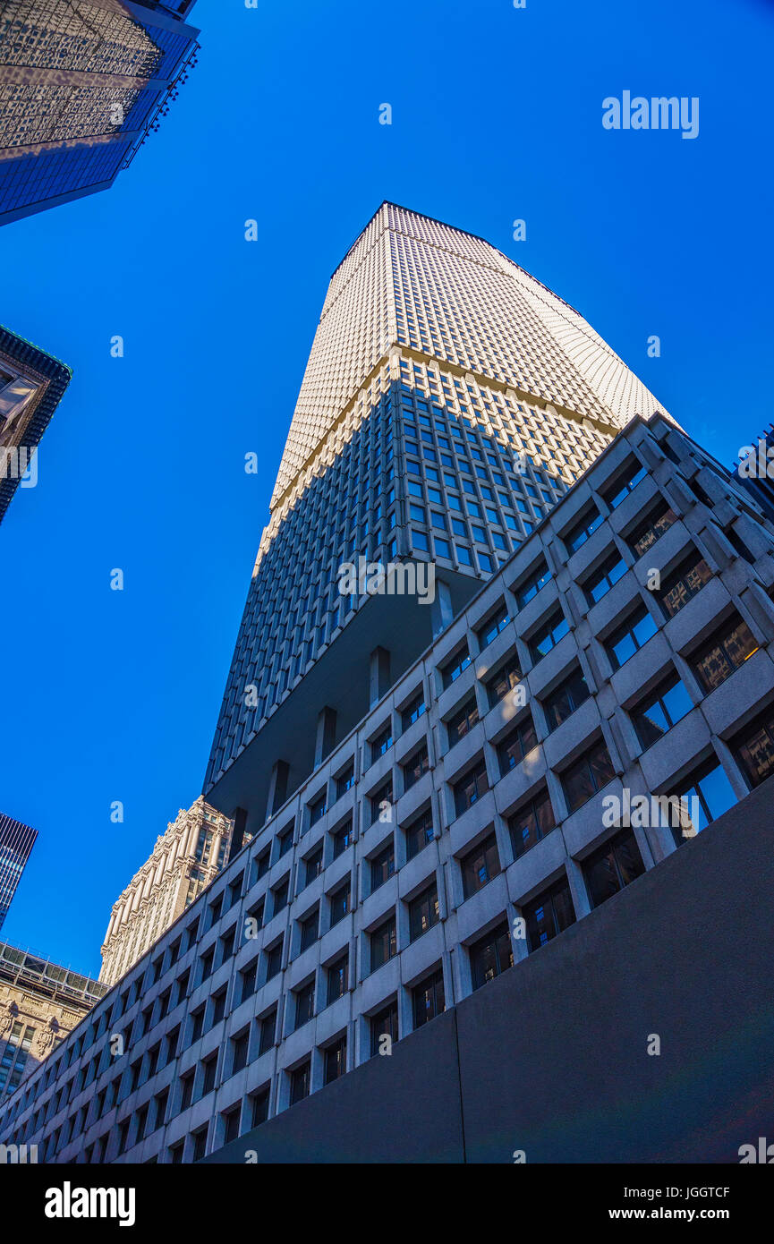 Urban view at the center of New York city. Architectural Buildings and
