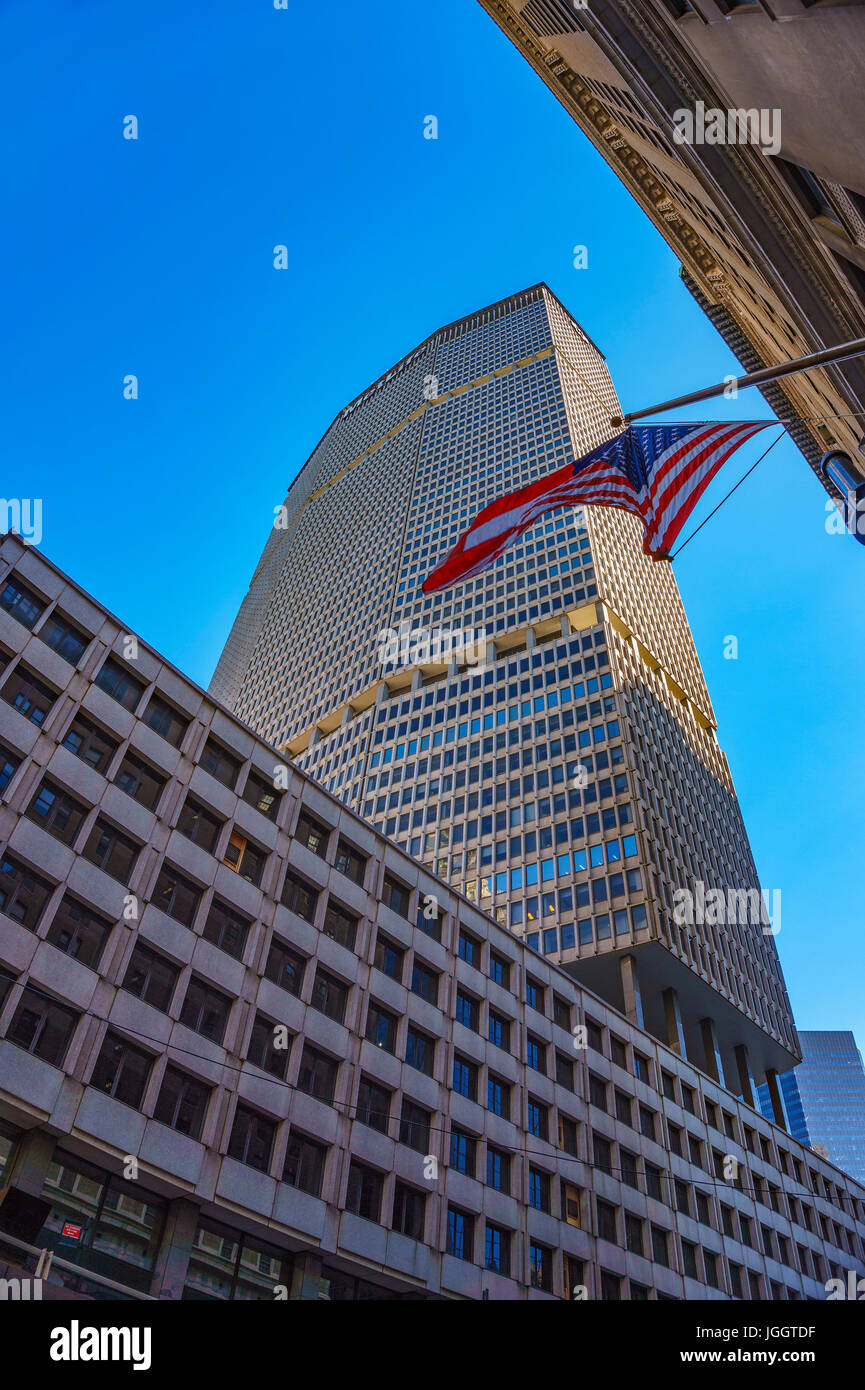 Urban view at the center of New York city. Architectural Buildings and