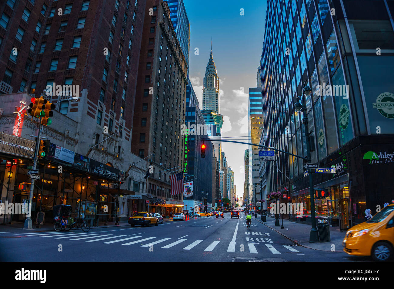 Urban view at the center of New York city. Architectural Buildings and