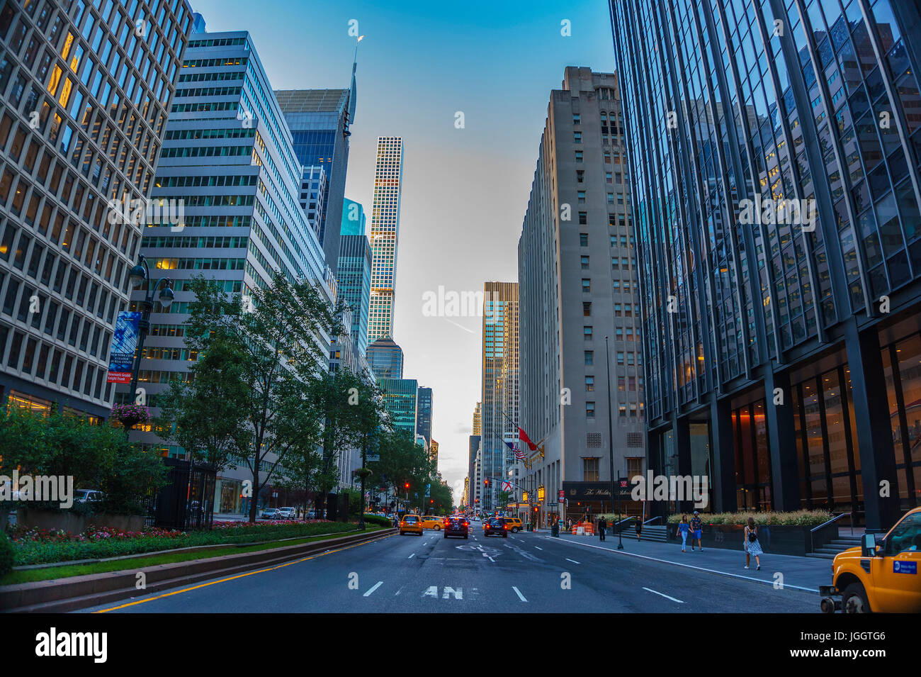 Urban view at the center of New York city. Architectural Buildings and