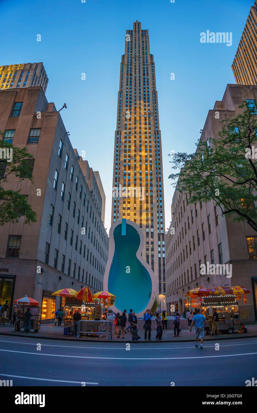 Urban view at the center of New York city. Architectural Buildings and