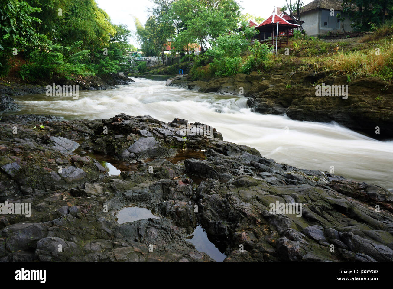 Pillow Lava in Berbah Sleman, Yogyakarta. Pillow Lava formed from