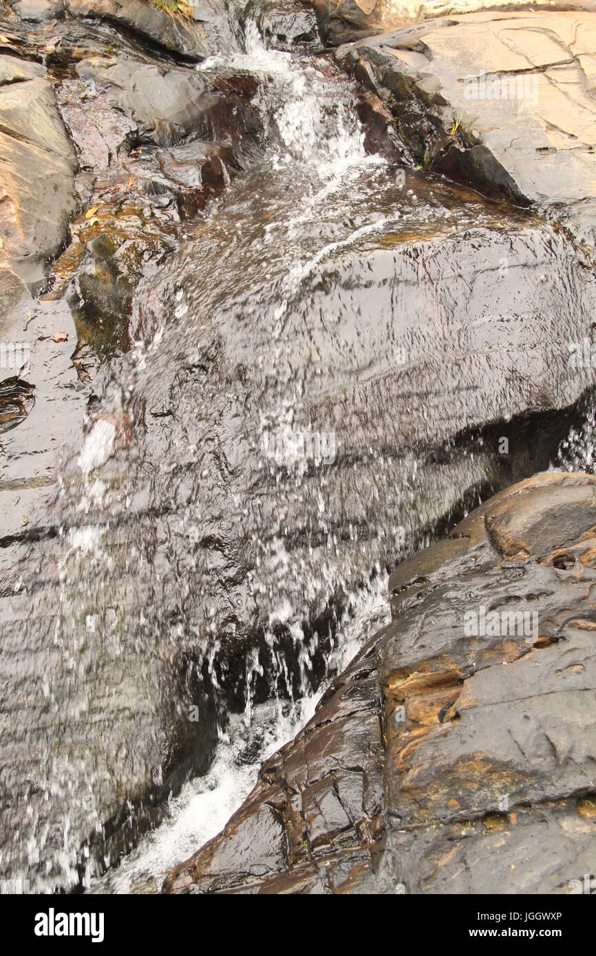 Waterfall, 2016, Park Ecológico Quedas do Rio Bonito, Lavras, Minas Gerais, Brazil. Stock Photo