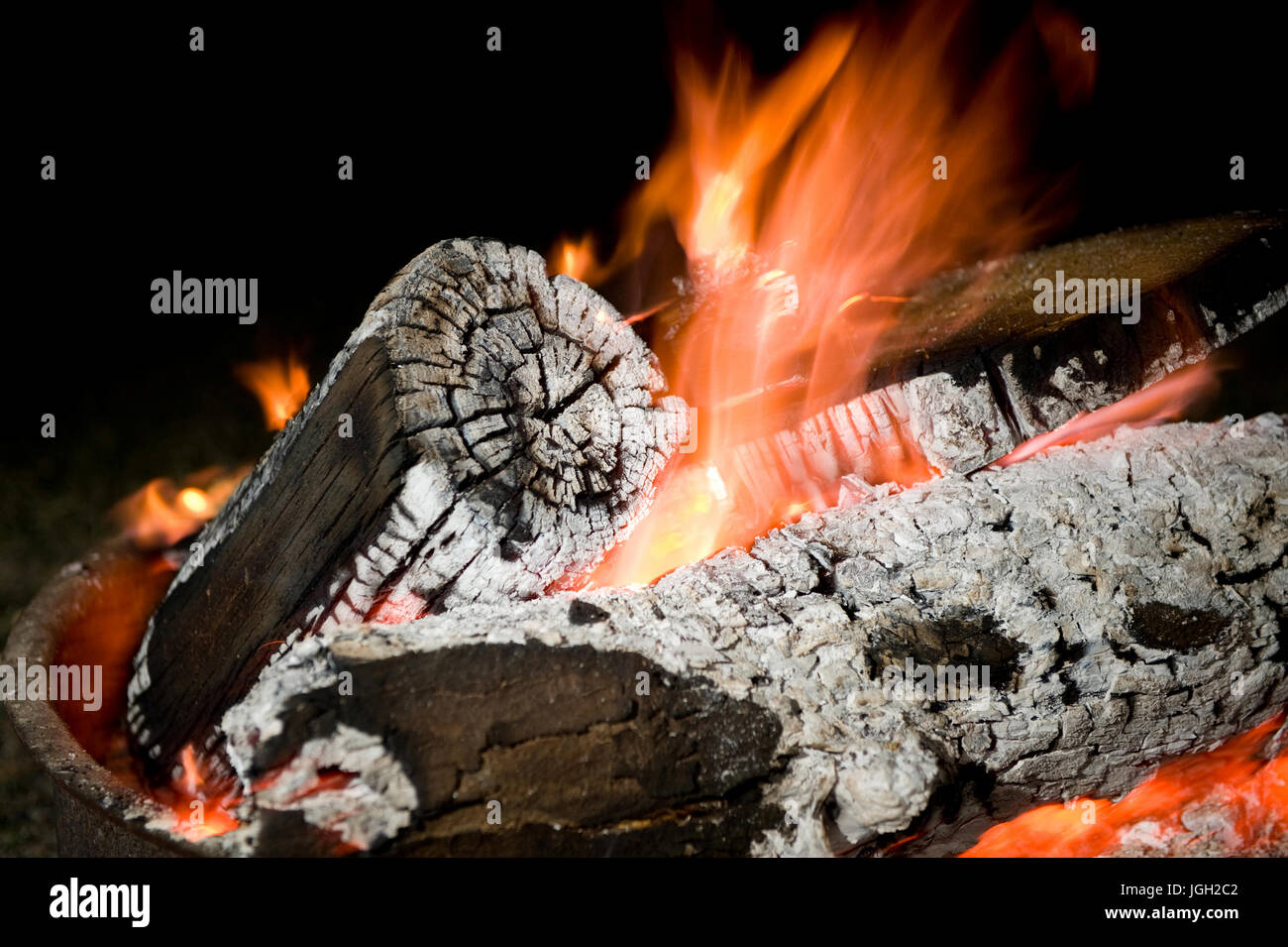 An image of a fire pit at night Stock Photo Alamy