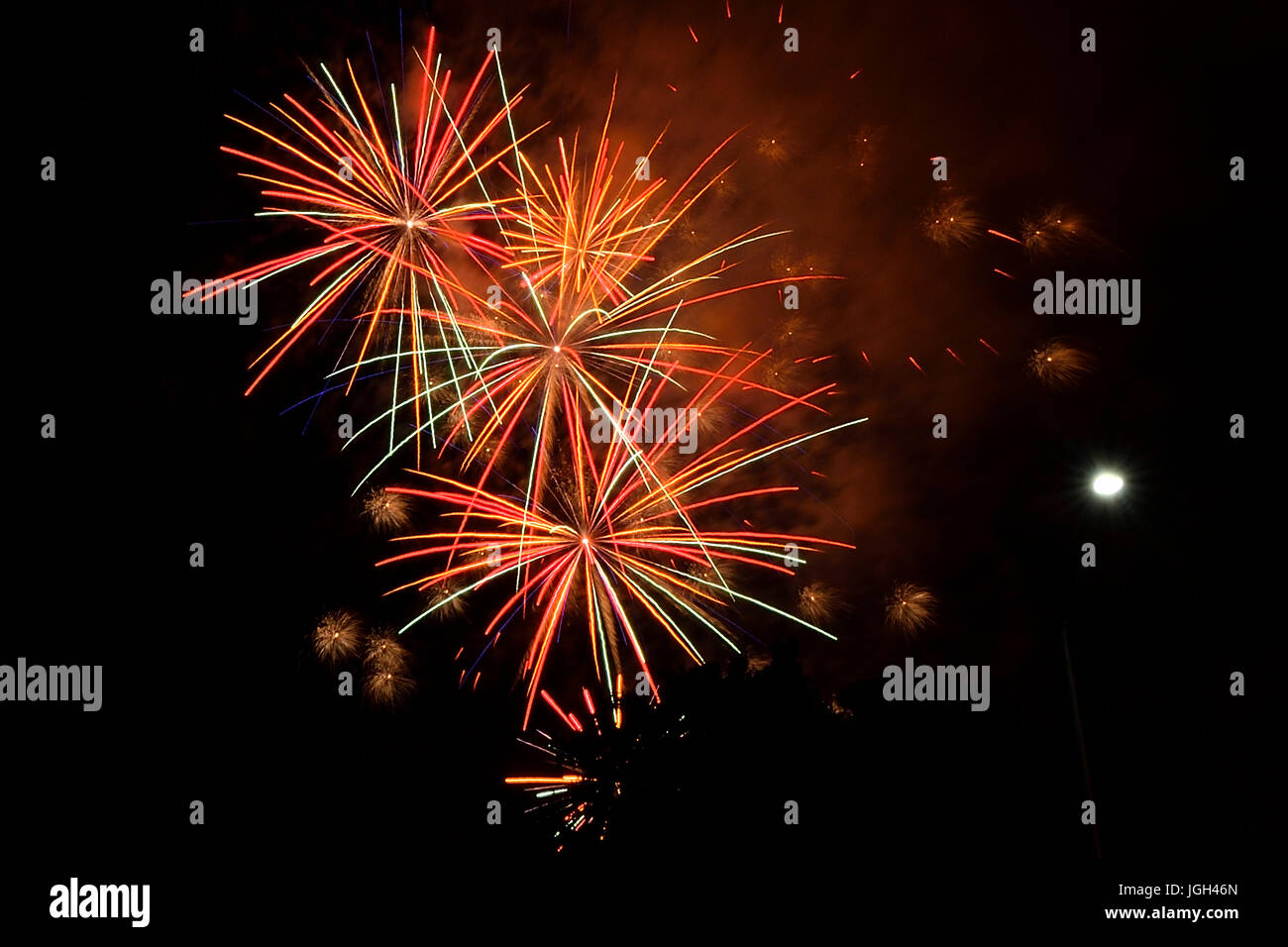 The 4th of July Fireworks at Cupertino, CA Stock Photo Alamy