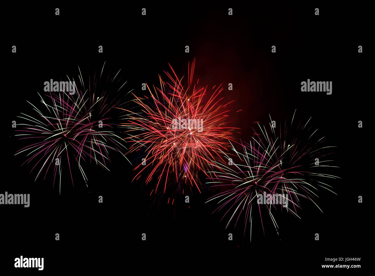 The 4th of July Fireworks at Cupertino, CA Stock Photo Alamy