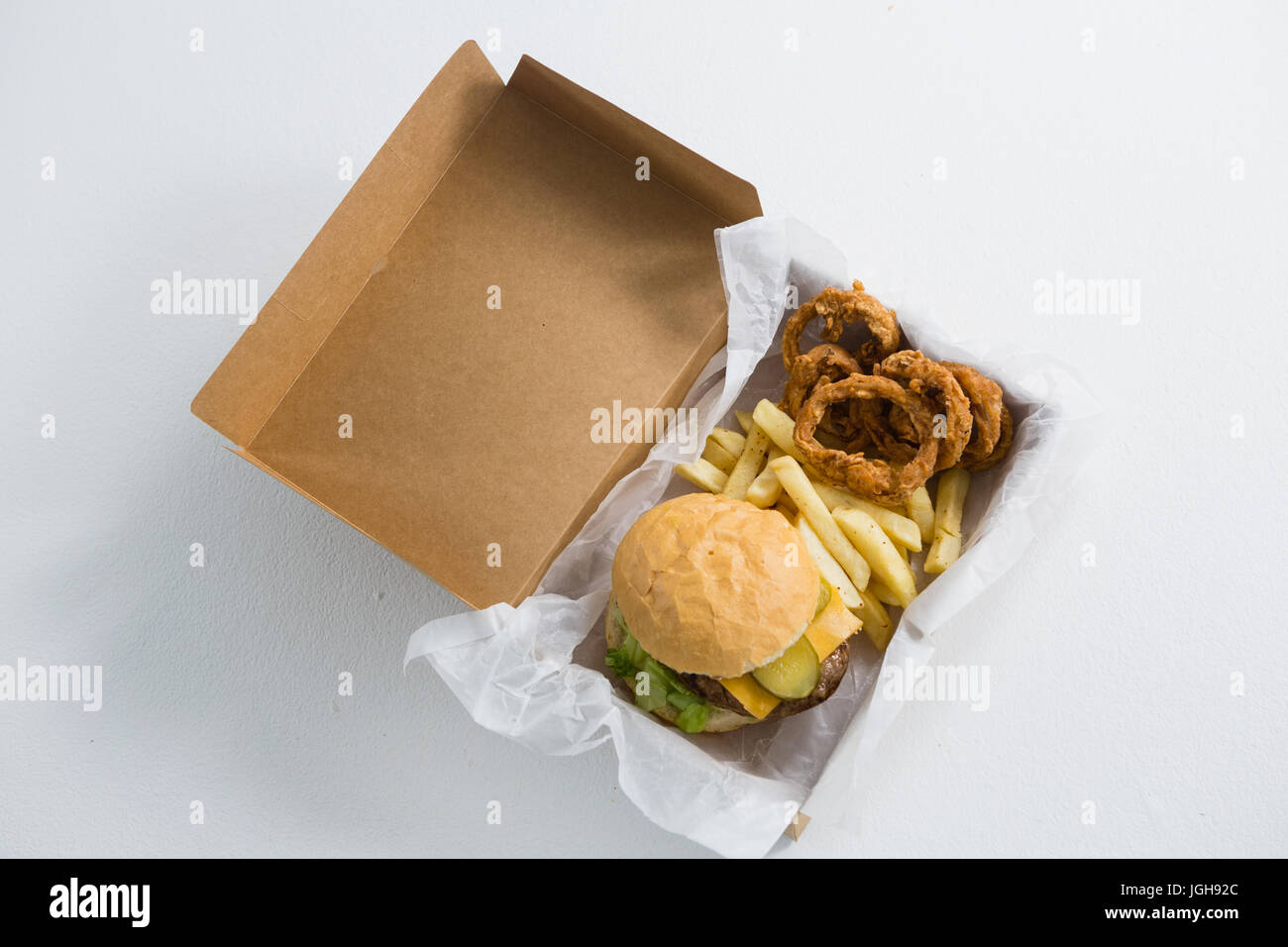 Burger and fries packaging hi-res stock photography and images - Alamy