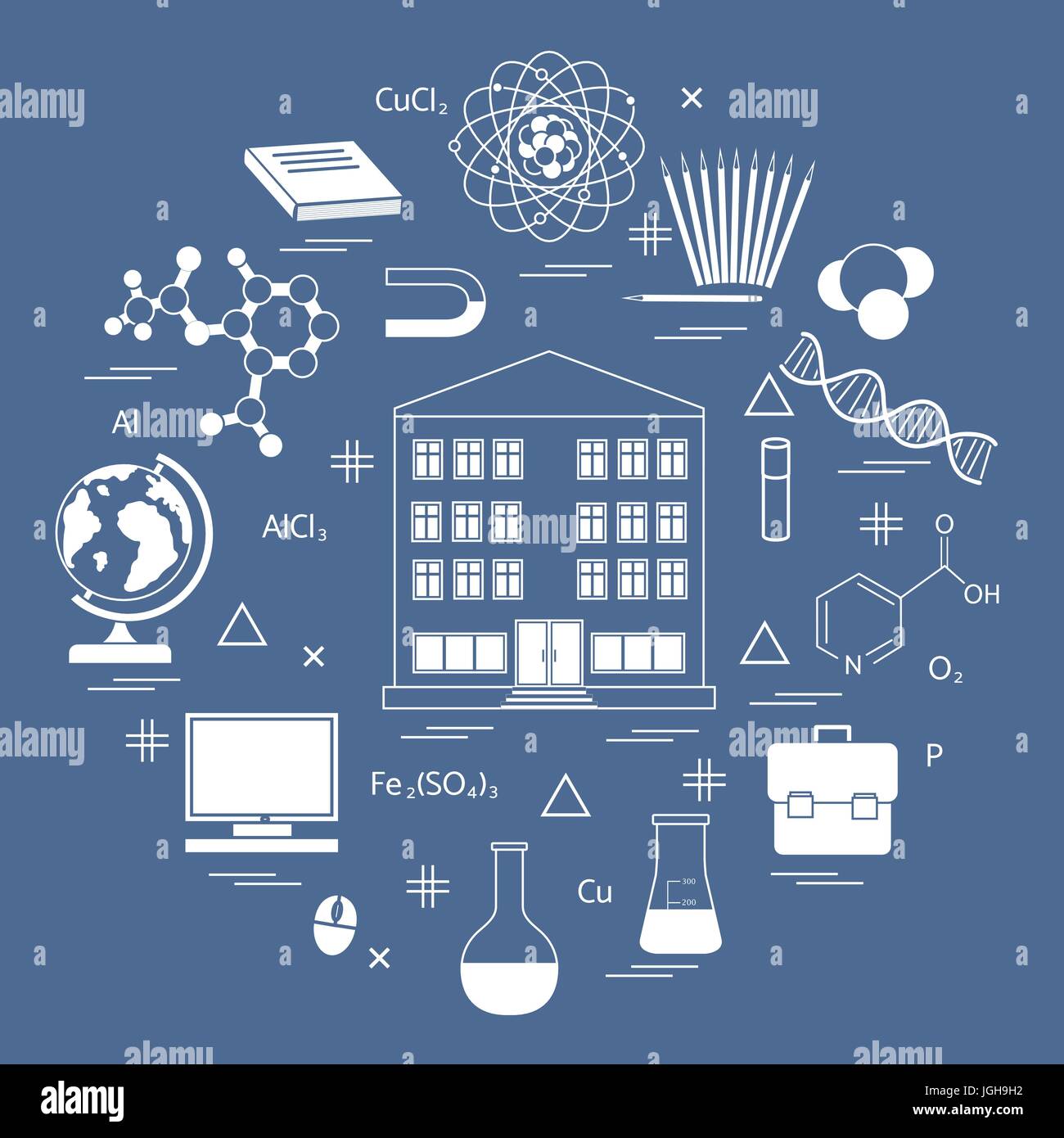 Understanding Science Image Vector illustration of variety scientific, education elements in a ...