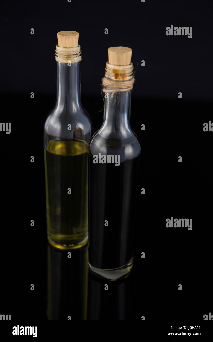 Closeup of olive oil and balsamic vinegar in bottle Stock Photo Alamy