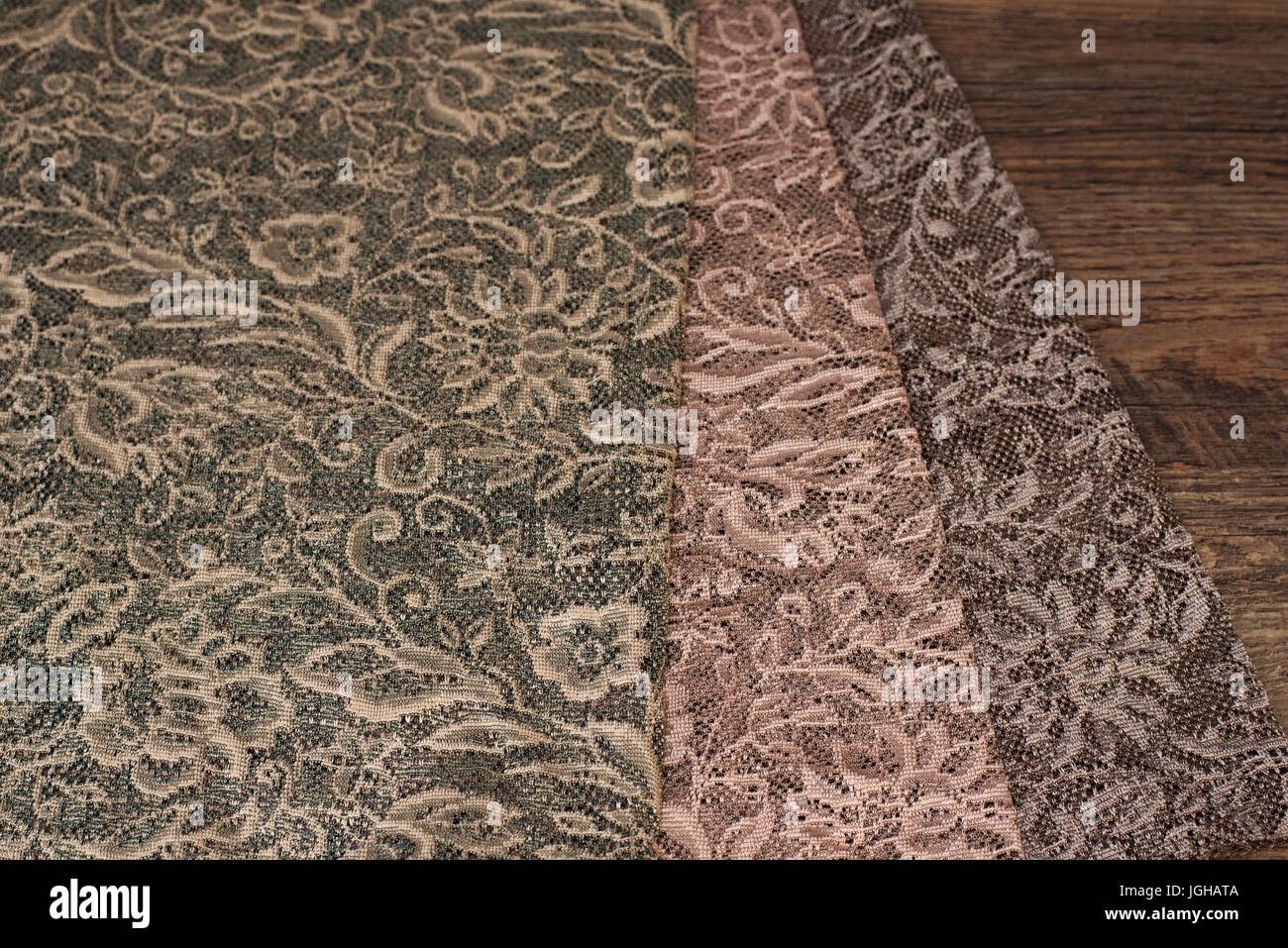 Close Up Of Beautiful Sheer Curtains Fabric Samples Texture