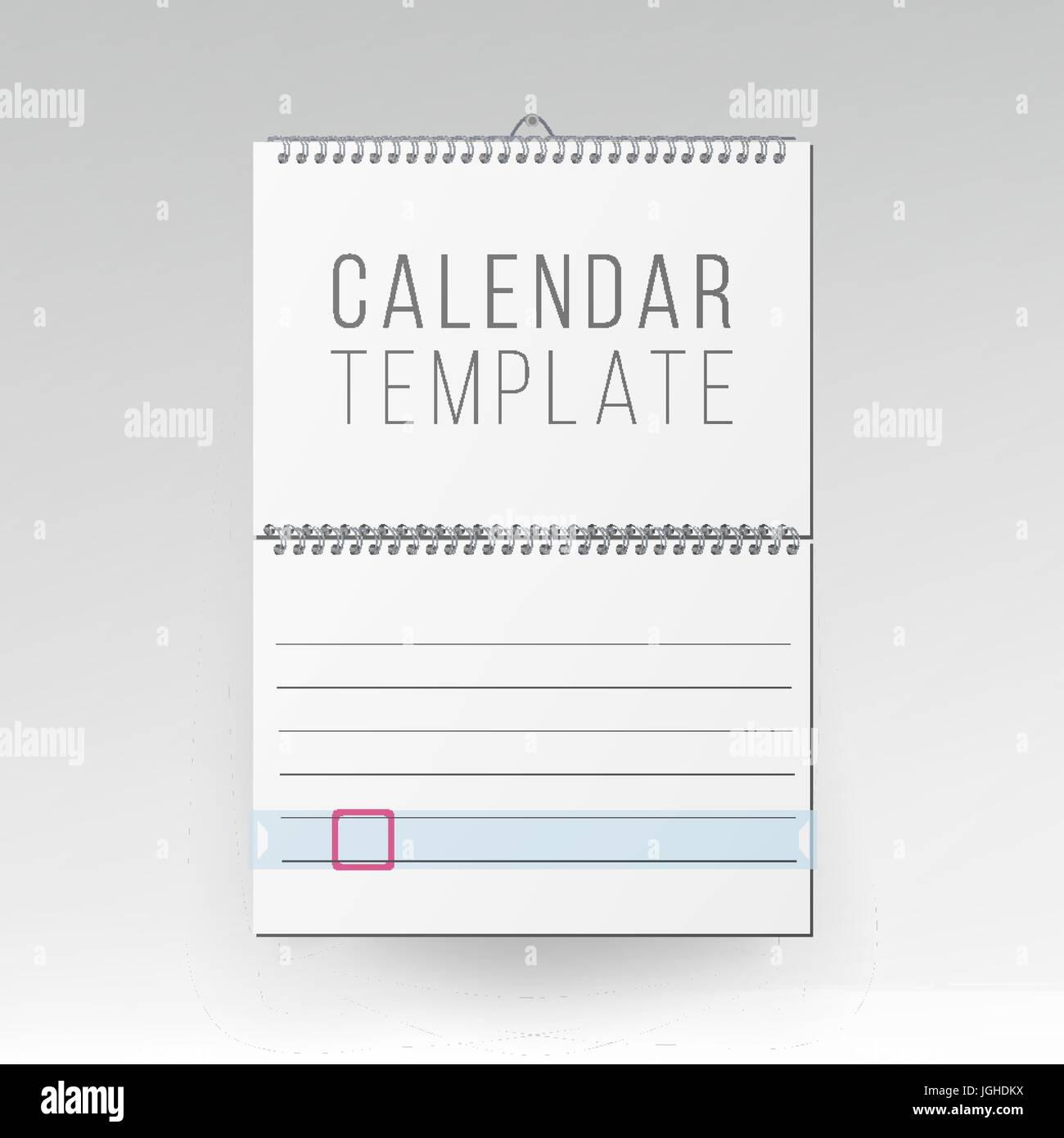 Spiral Calendar Vector Blank Office Calendar Mock Up Realistic Sheets Spiral calendar vector blank office calendar mock up realistic sheets