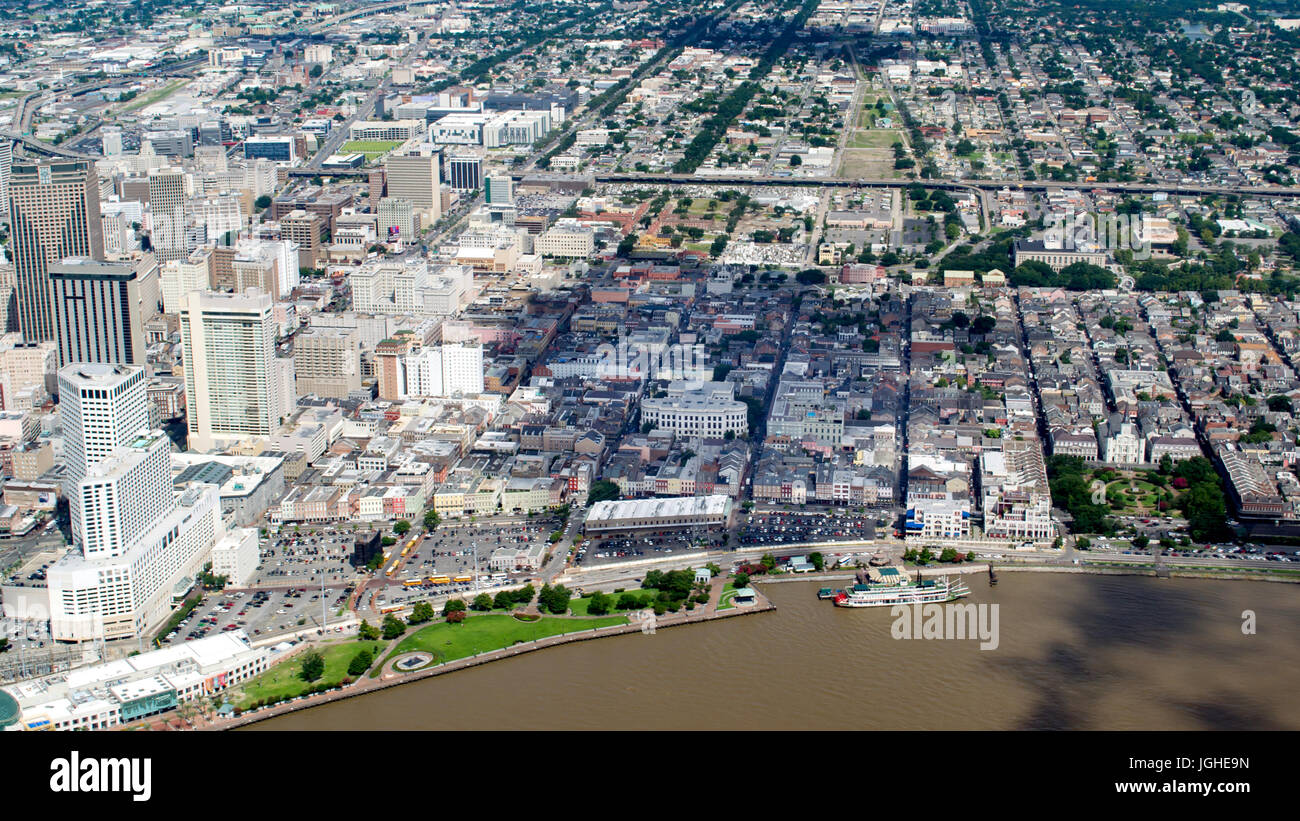 French quarter new orleans aerial hires stock photography and images