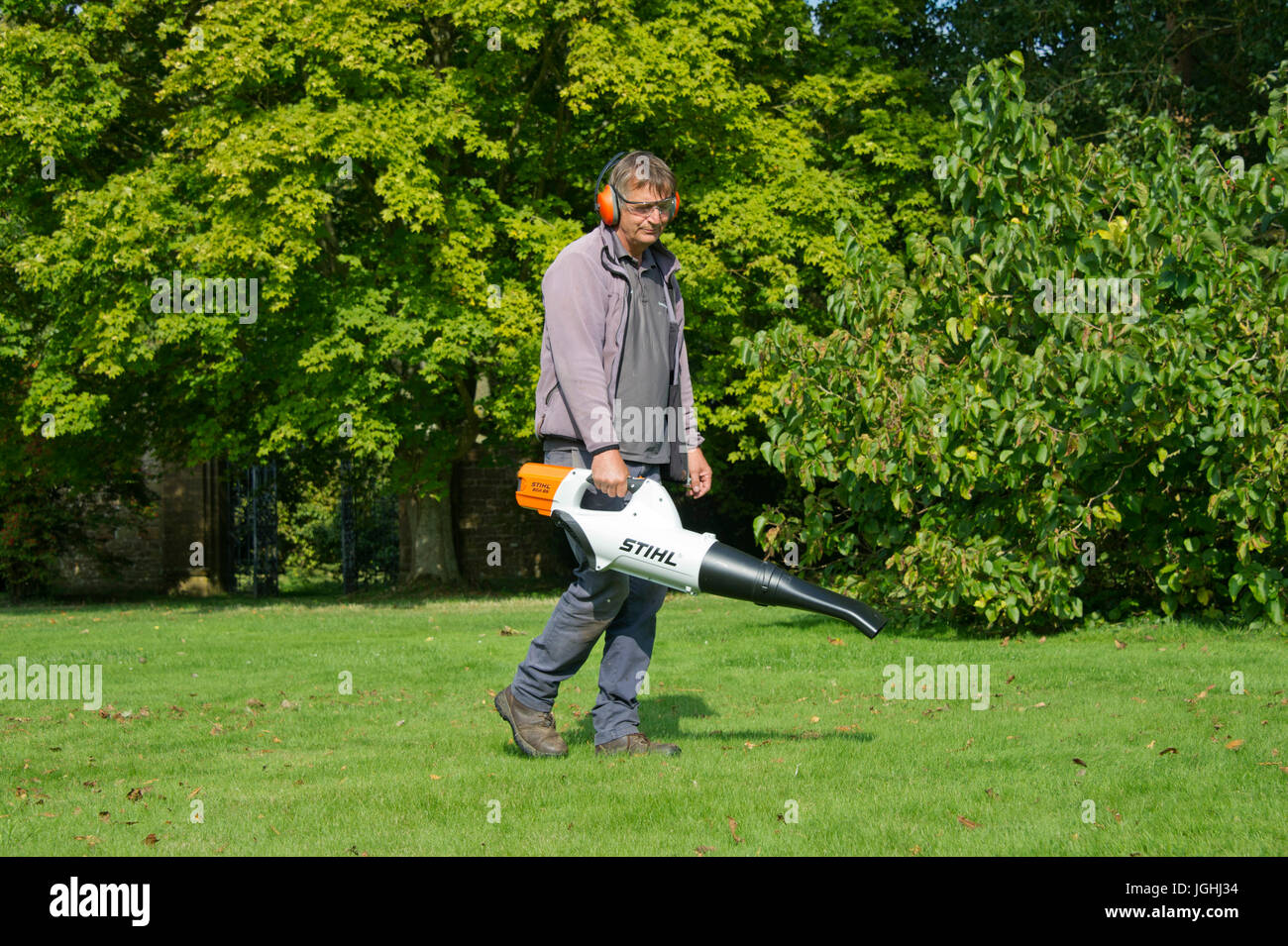 Garden leaf & litter blowers and vacuums Stock Photo