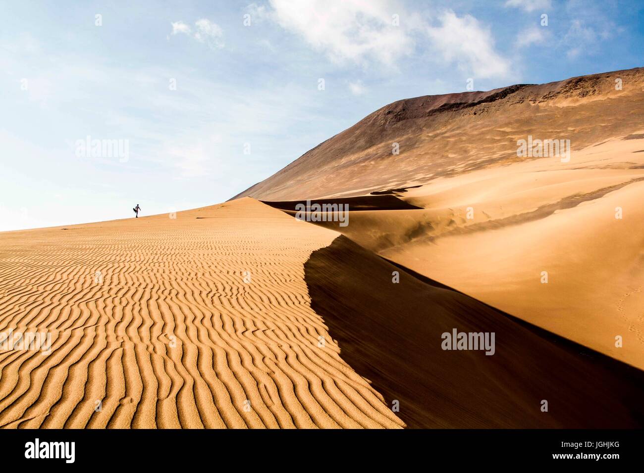 Caramucho dunes, in Atacama Desert. Iquique, Tarapaca Region, Chile. 21.11.15 Stock Photo