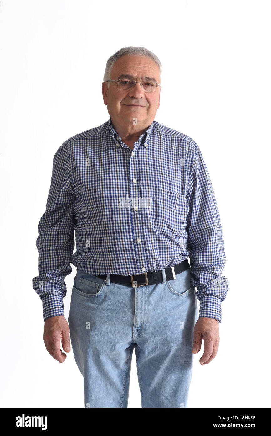 Portrait upset senior caucasian man Cut Out Stock Images & Pictures - Alamy