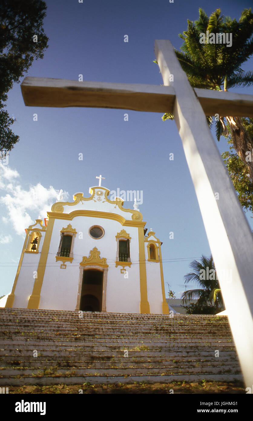 Nossa senhora dos remedios, Church, Fernando de Noronha, Pernambuco - Brazil Stock Photo