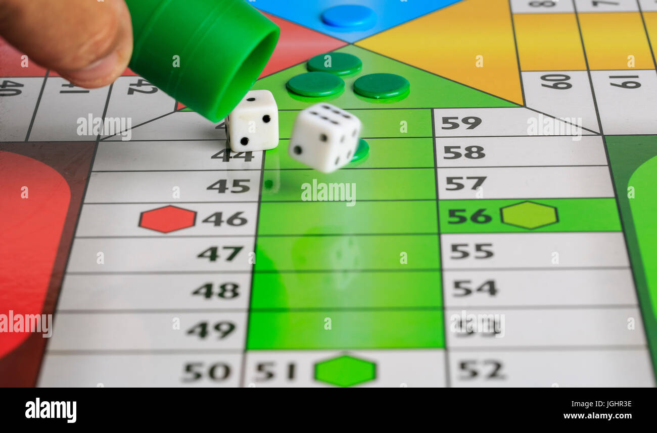 Typical spanish board game parchis Stock Photo Alamy