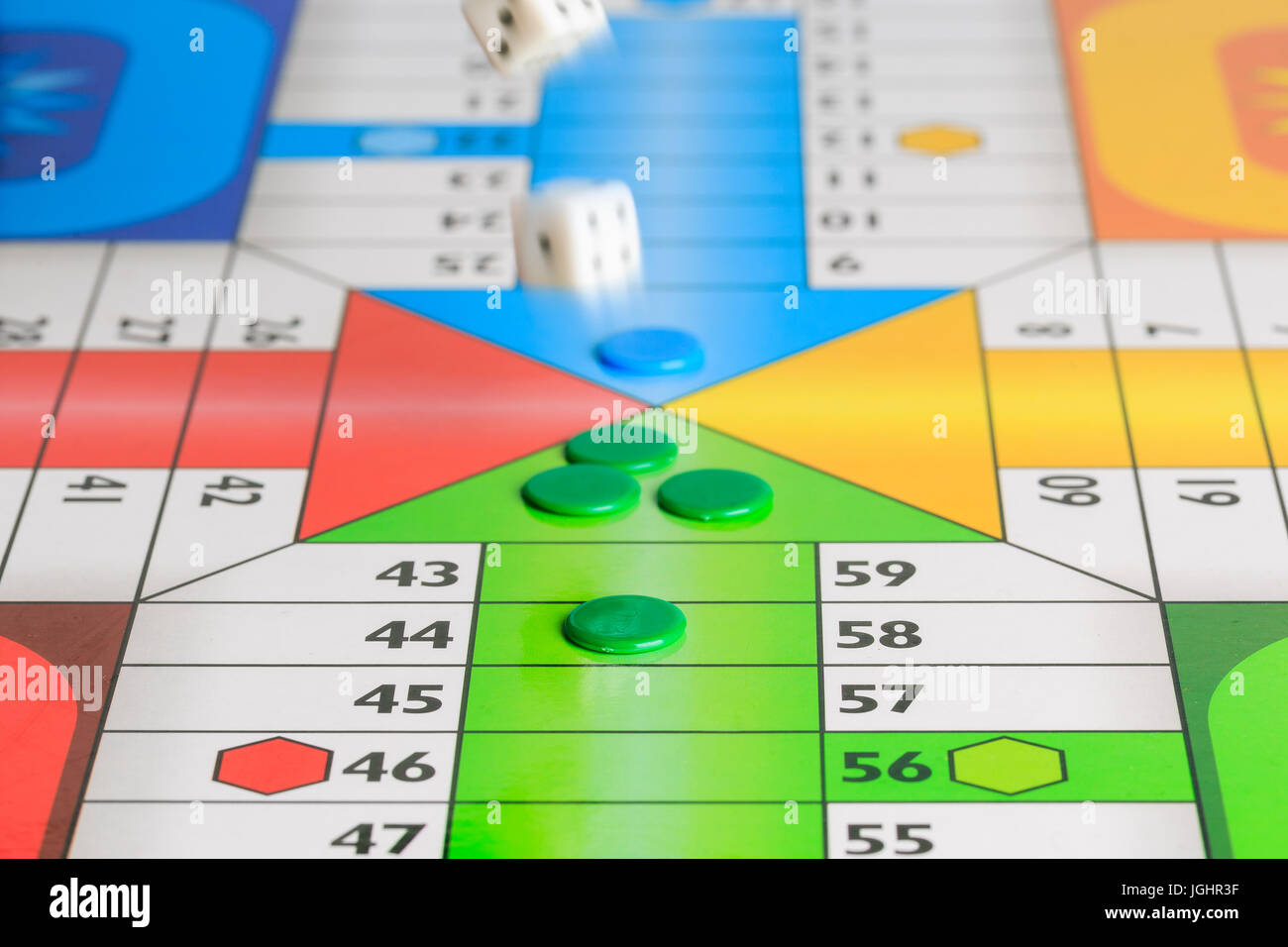 Typical spanish board game parchis Stock Photo Alamy
