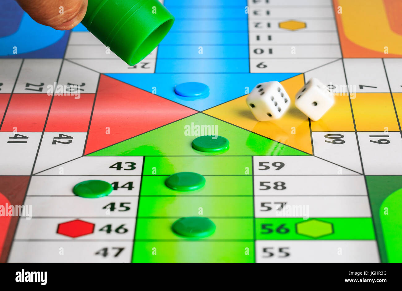 Typical spanish board game parchis Stock Photo Alamy