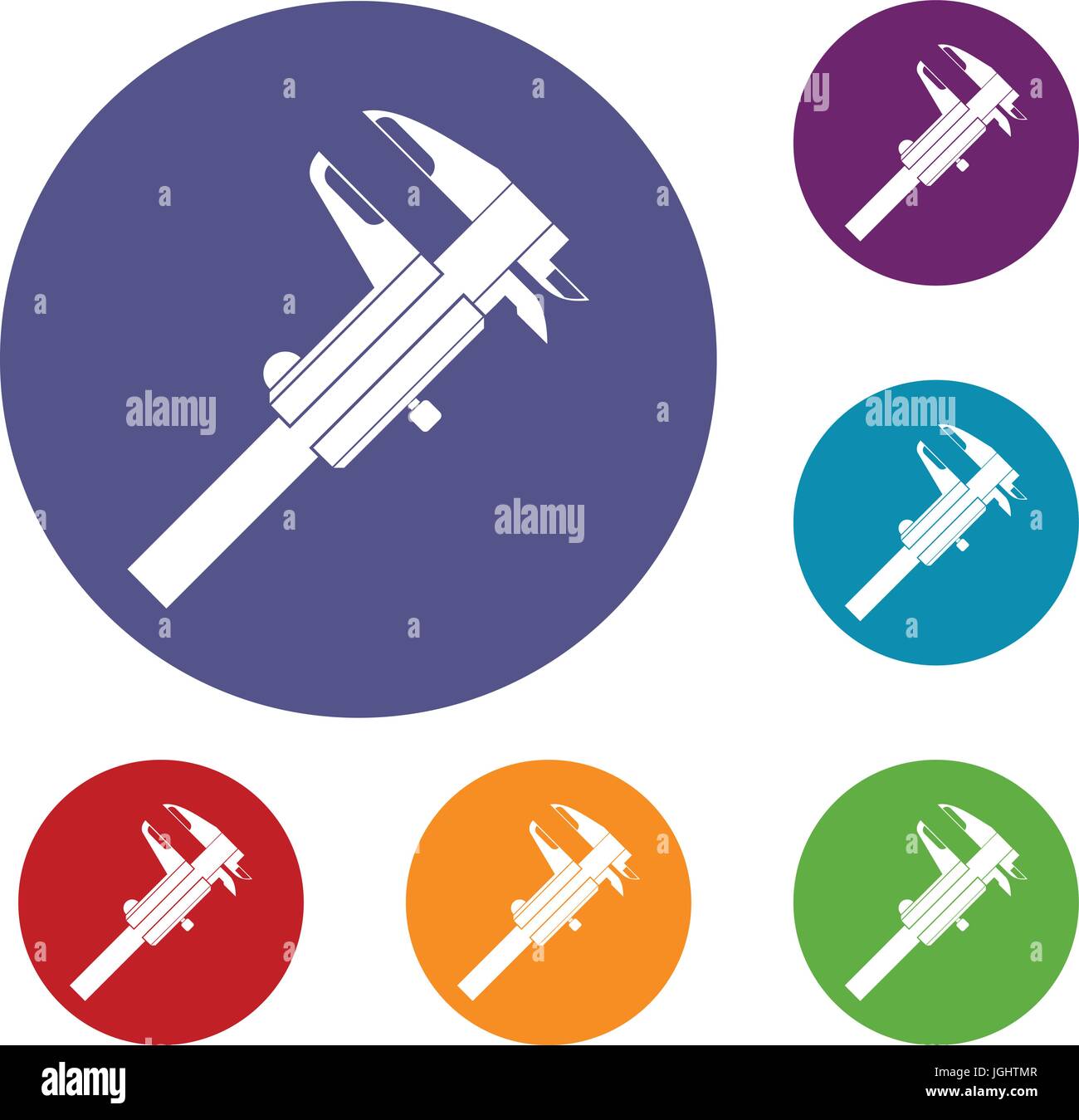 Calipers icons set Stock Vector Image & Art - Alamy