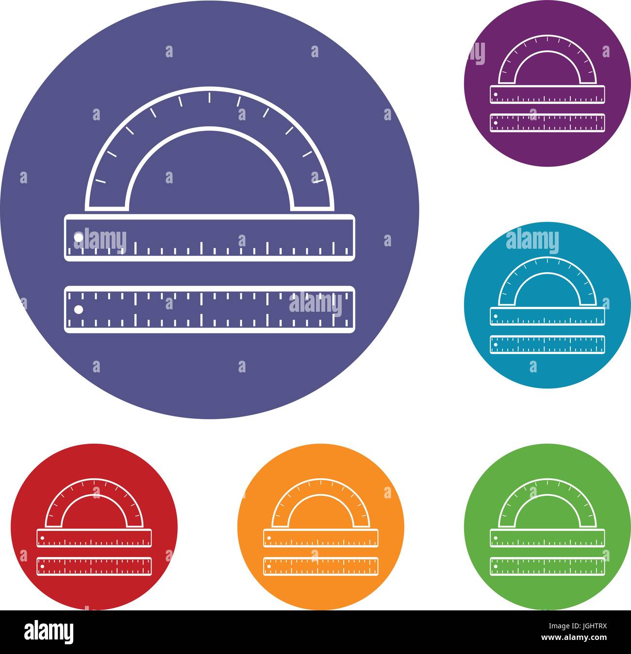 Ruler and protractor icons set Stock Vector Image & Art - Alamy