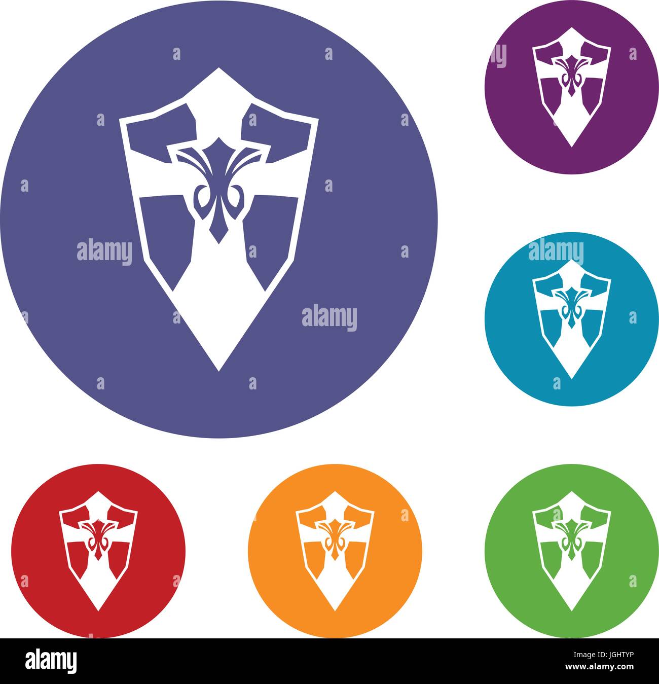 Shield icons set Stock Vector Image & Art - Alamy