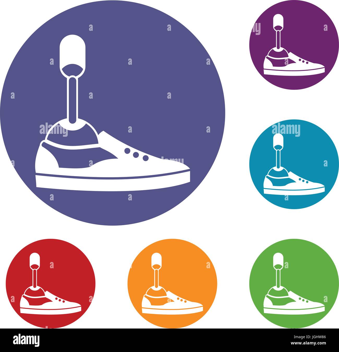 Prosthetic leg icons set Stock Vector Image & Art - Alamy