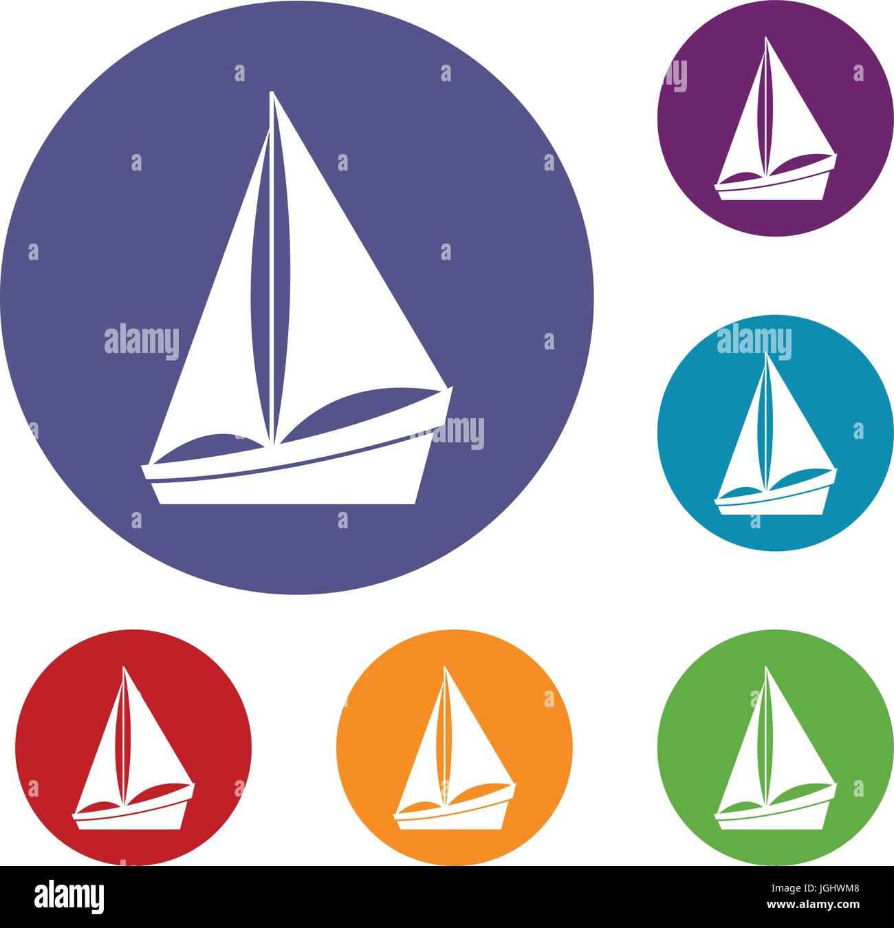 Small yacht icons set Stock Vector Image & Art - Alamy