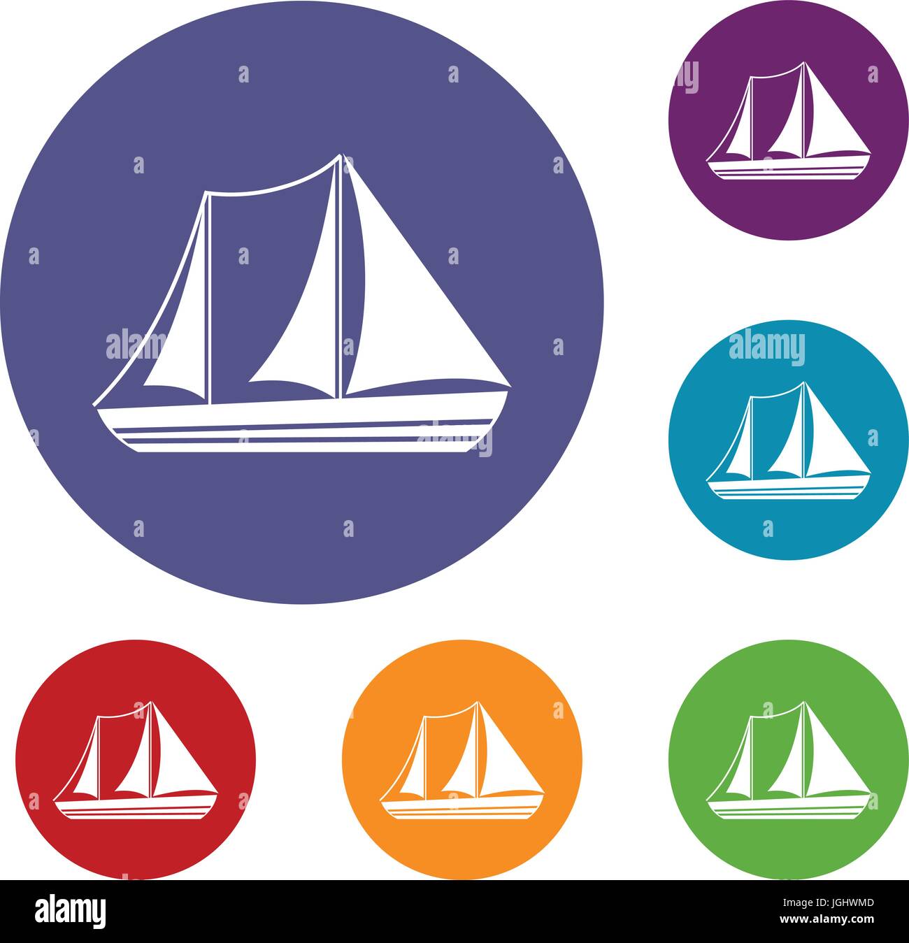 Yacht icons set Stock Vector Image & Art - Alamy