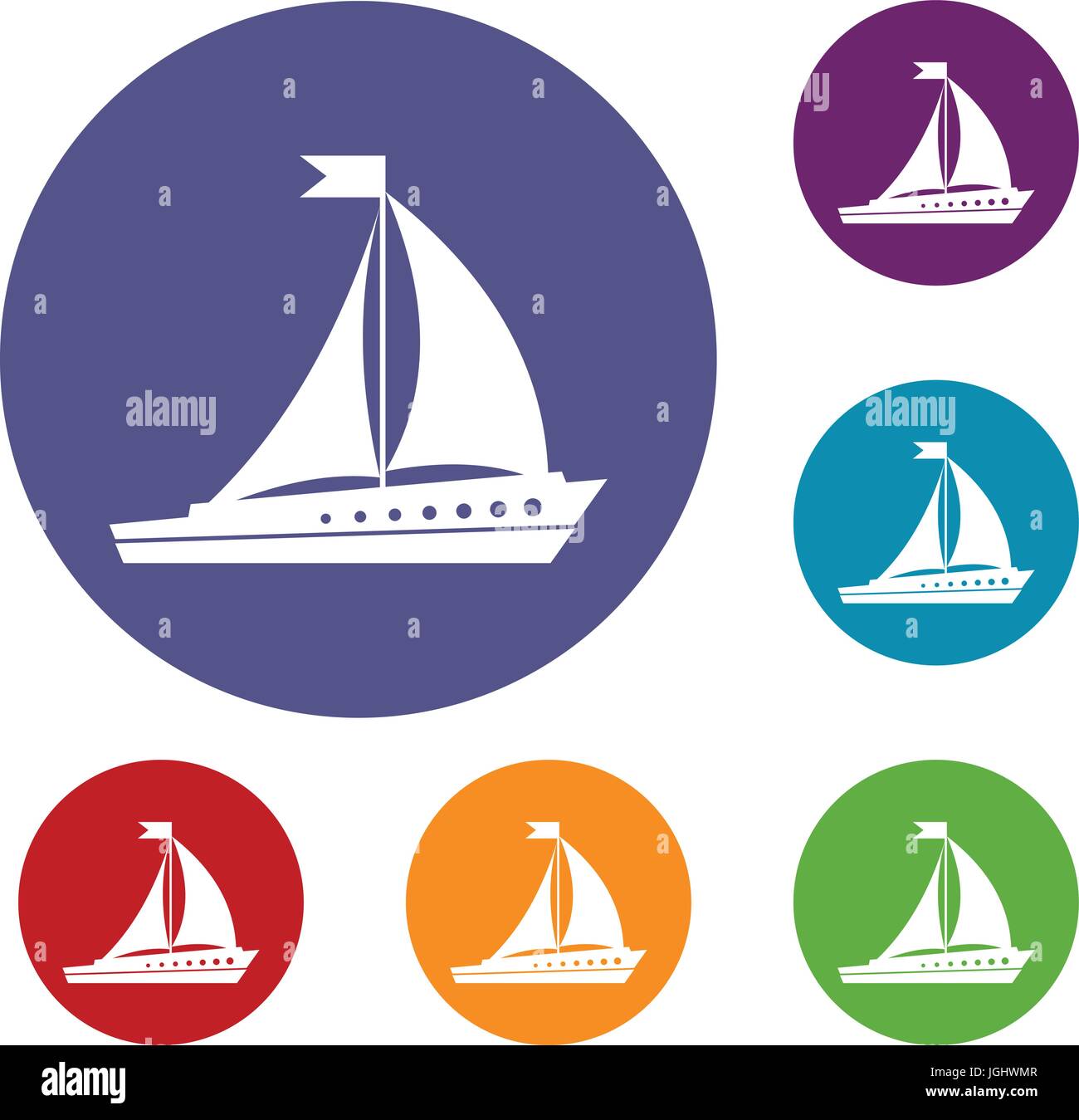Blue sailing race art Stock Vector Images - Alamy