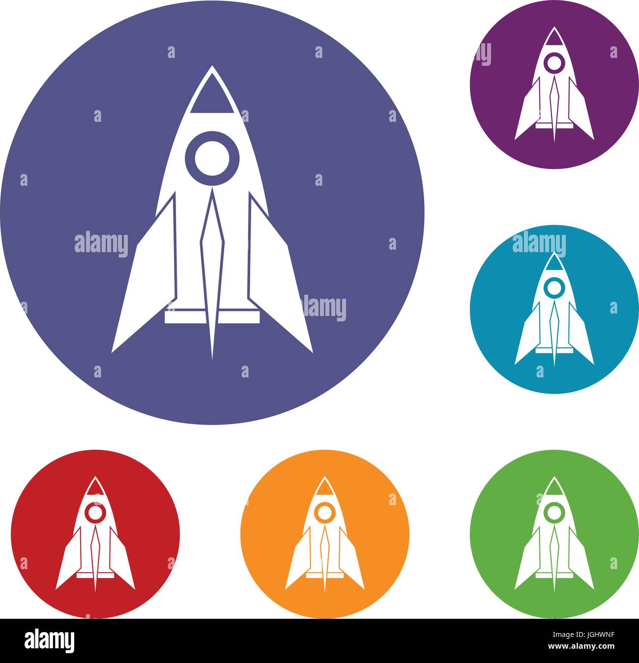 Rocket icons set Stock Vector Image & Art - Alamy