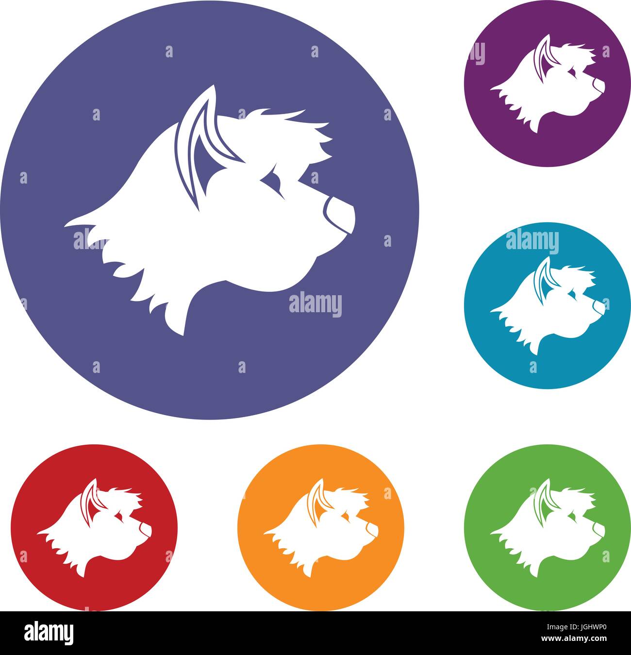 Terrier dog icons set Stock Vector Image & Art - Alamy