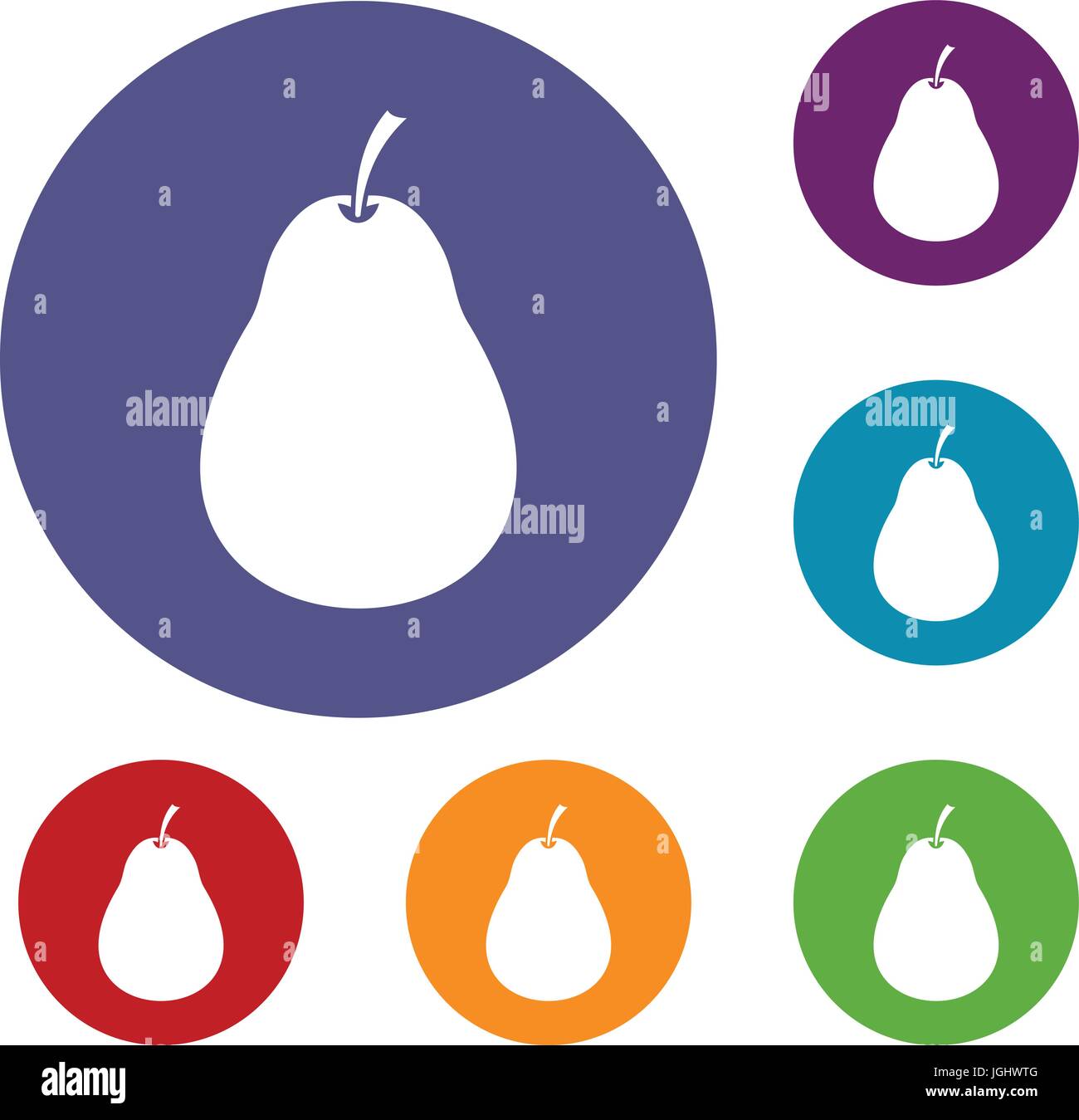Pear icons set Stock Vector Image & Art - Alamy
