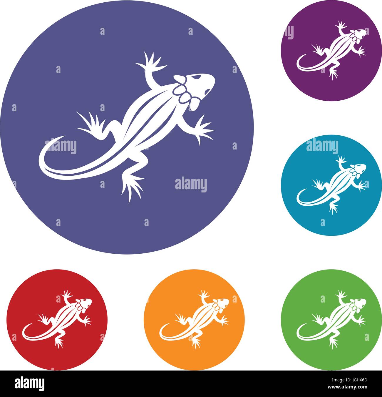 Red and blue lizard Stock Vector Images - Alamy