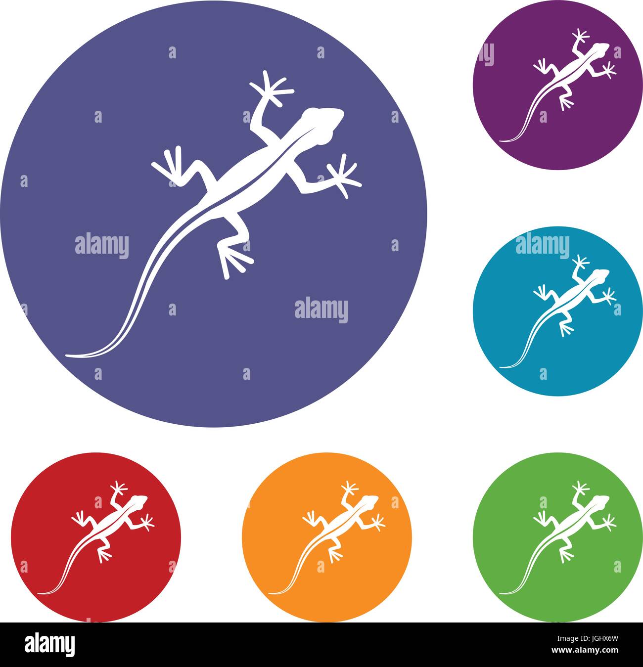 Lizard icons set Stock Vector Image & Art - Alamy