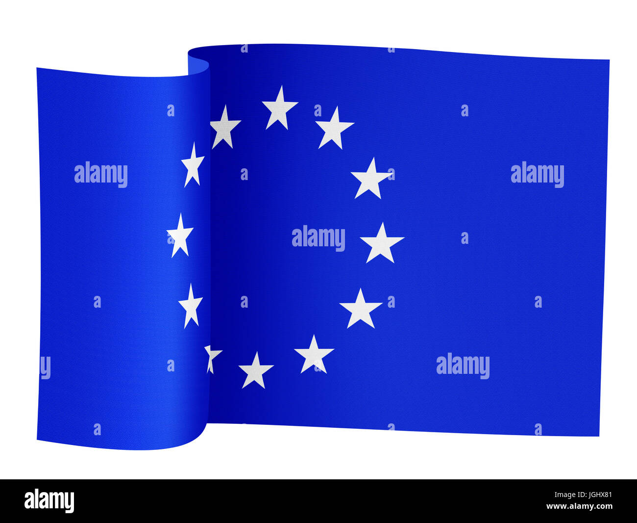 illustration of the European Union flag on a white background Stock ...