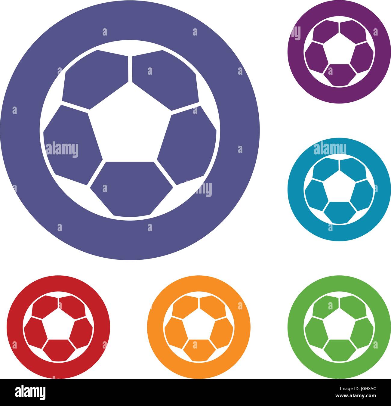 Soccer ball icons set Stock Vector Image & Art - Alamy