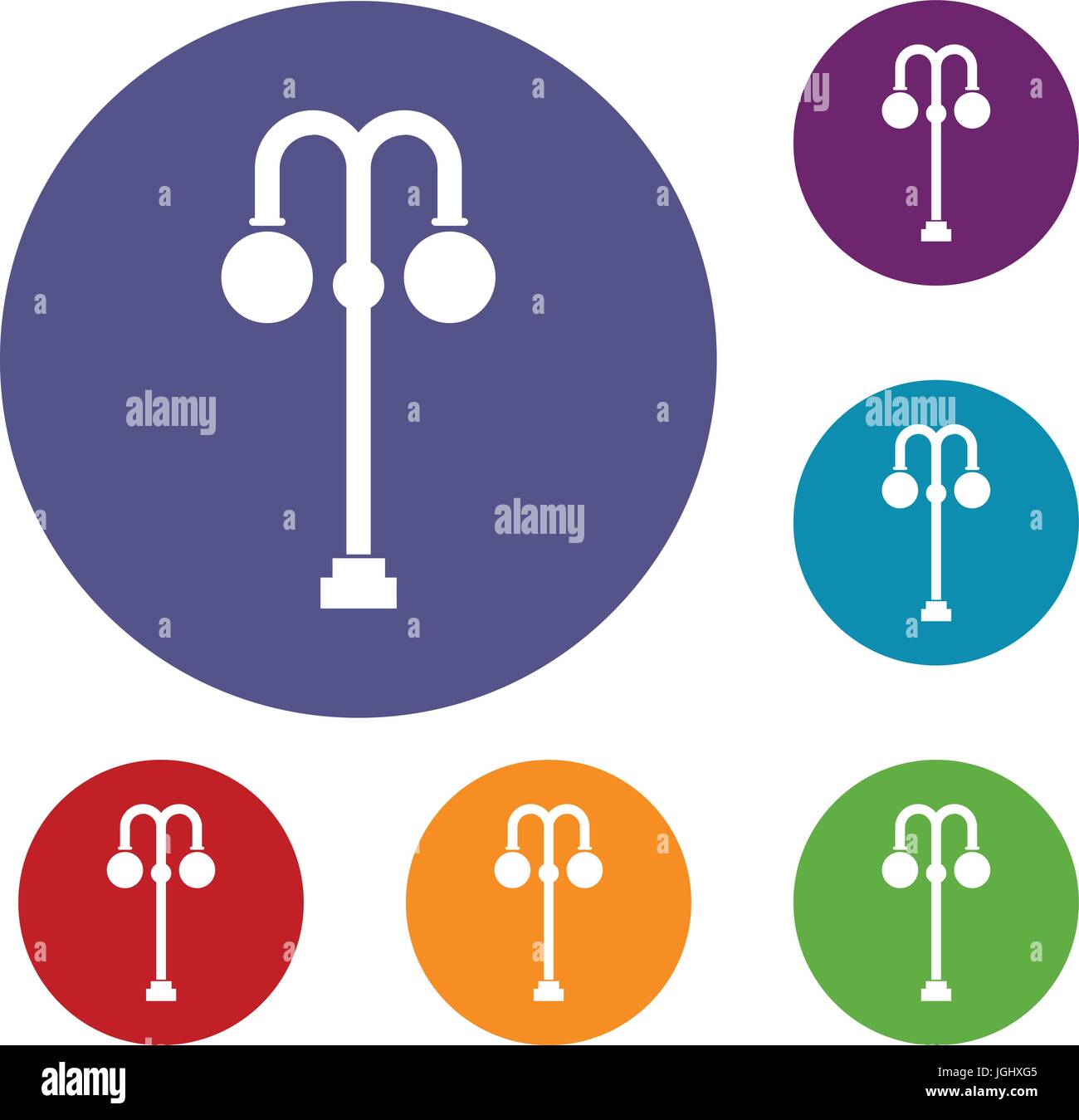 Street lamp icons set Stock Vector Image & Art - Alamy