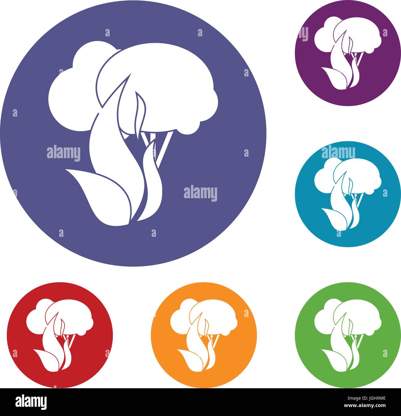 Burning forest trees icons set Stock Vector Image & Art - Alamy