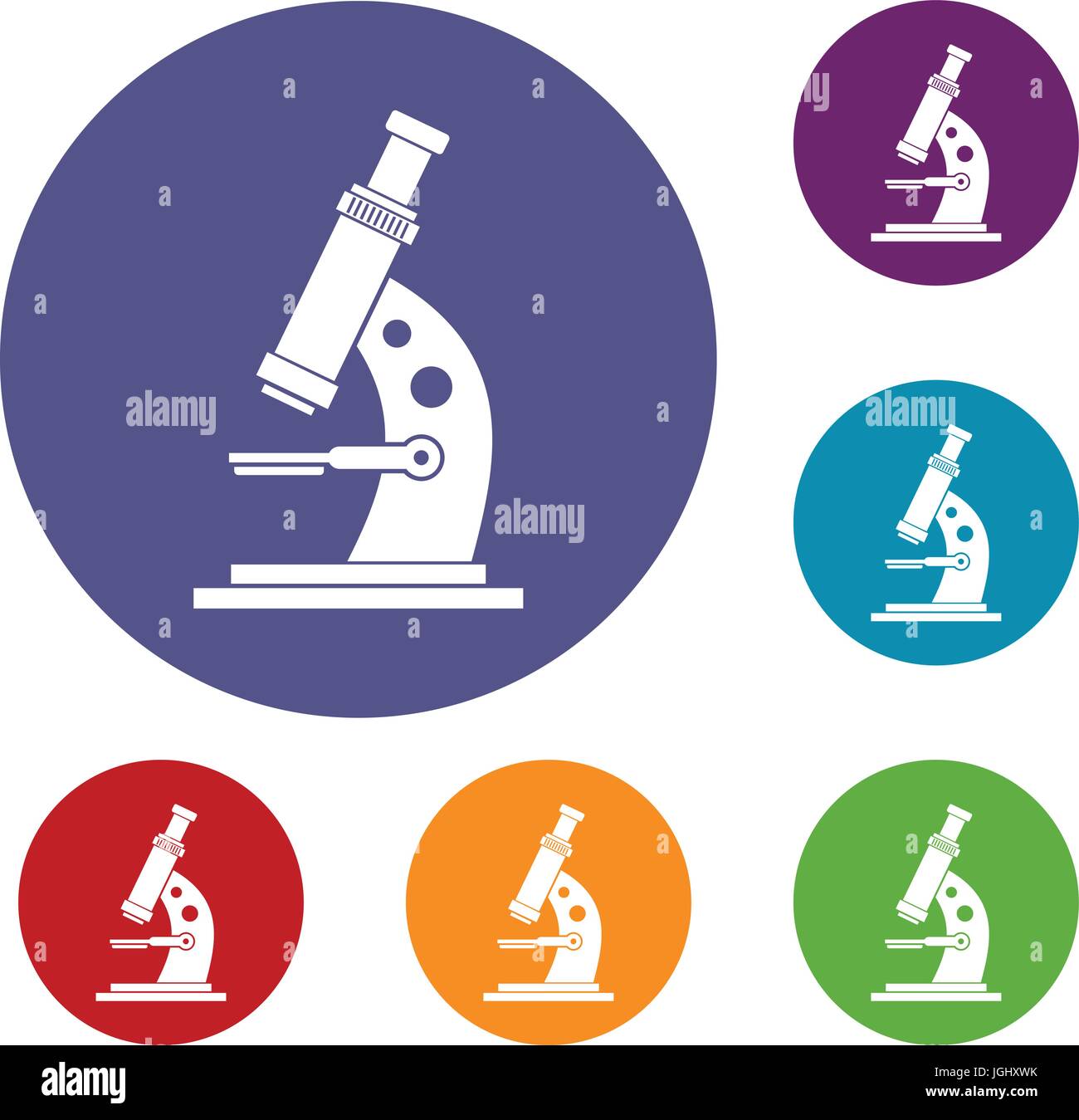 Microscope icons set Stock Vector Image & Art - Alamy