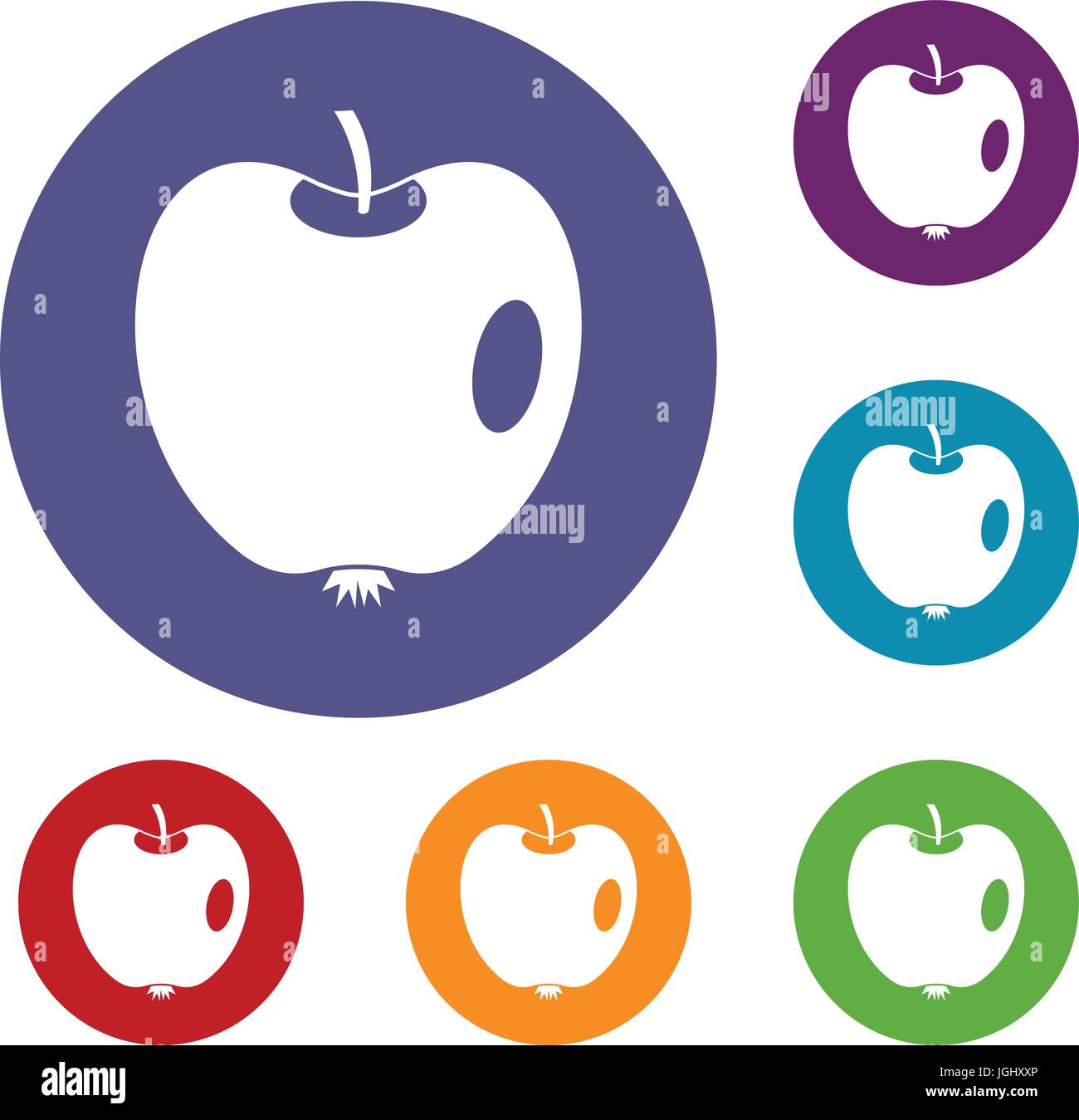 Apple icons set Stock Vector Image & Art - Alamy